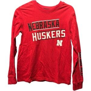 Colosseum size small (8-10) blue Nebraska Cornhuskers red long sleeve top